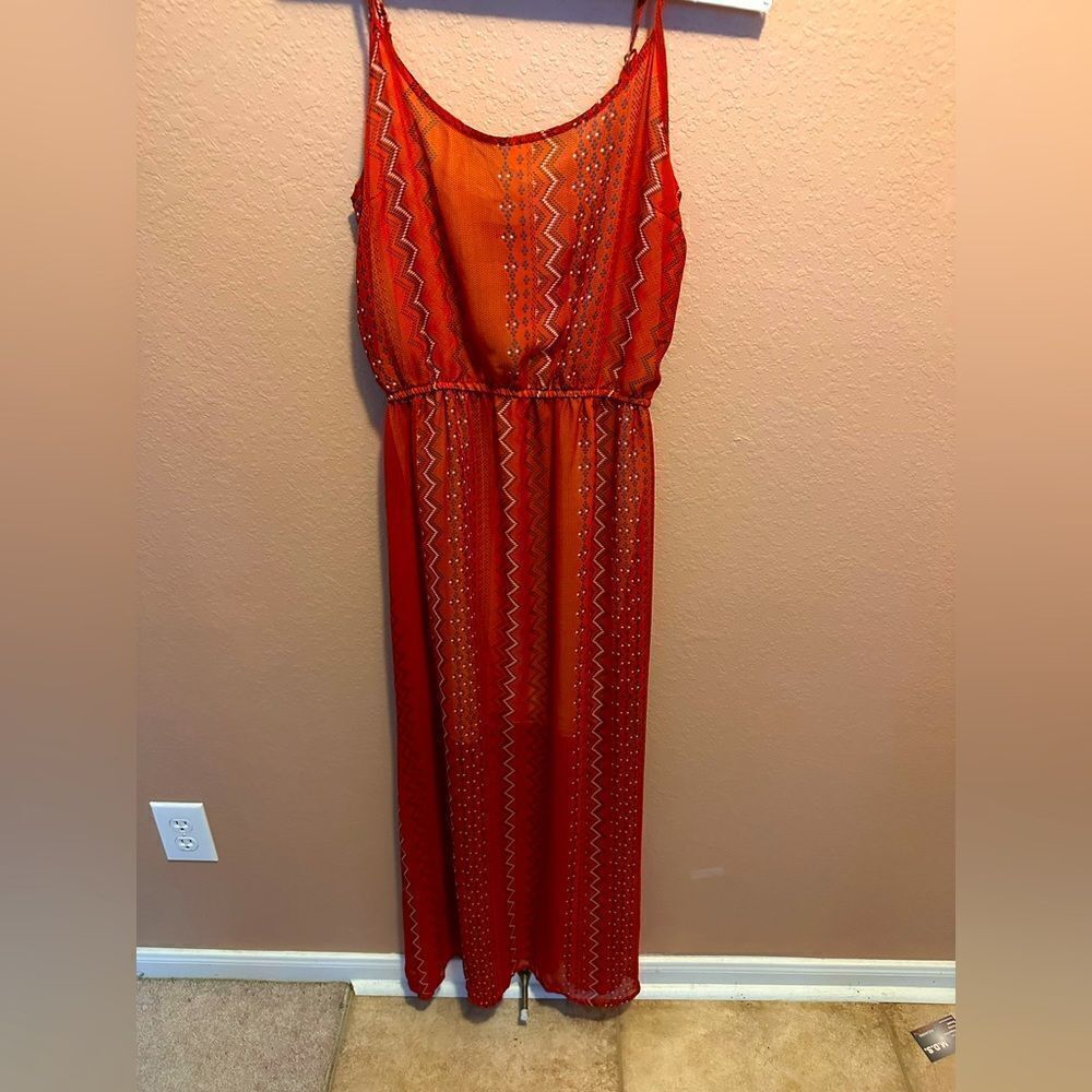 Ocean drive red and white sundress
